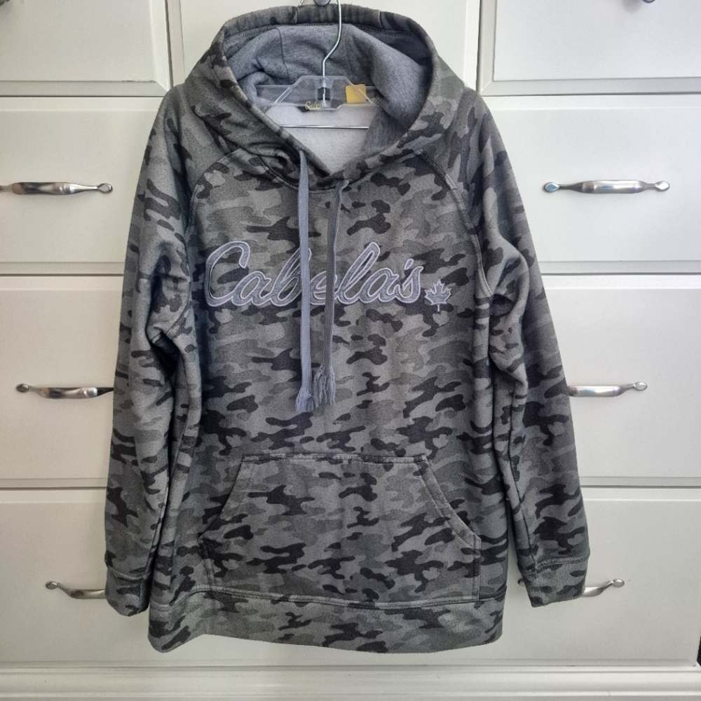 Cabelas Hoodie Mens Large Green Camo Camouflage Men's Hoodie